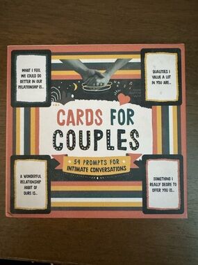 Cards for Couples Conversation Prompts — Orange & Black